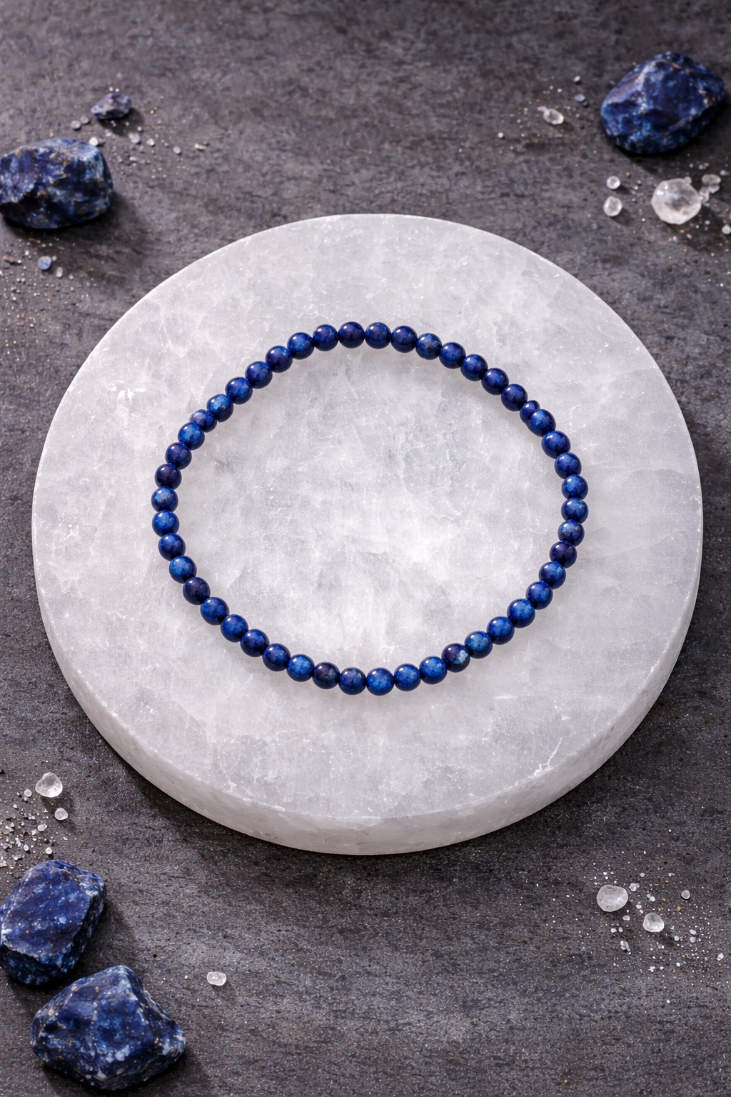 Pulsera minerales elástica lapislázuli