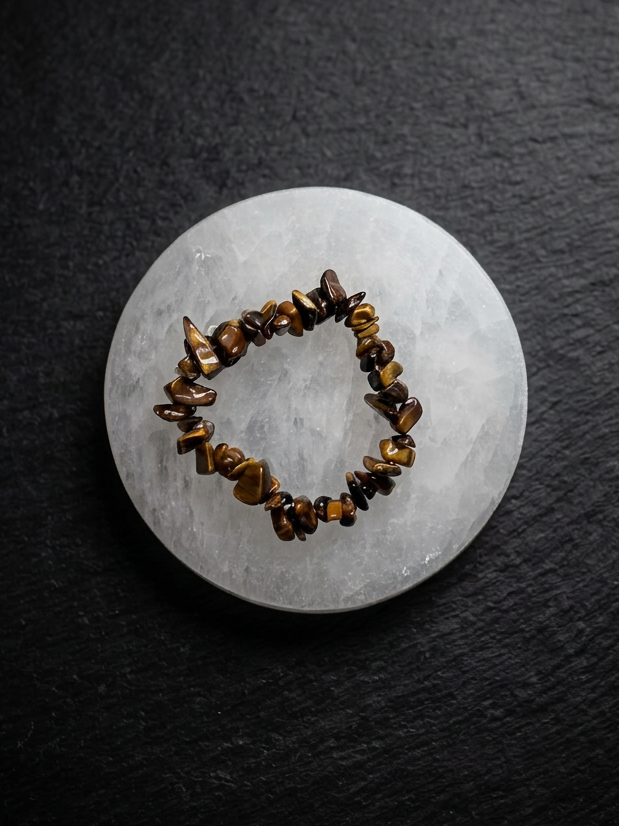 Pulsera mineral irregular Ojo de tigre