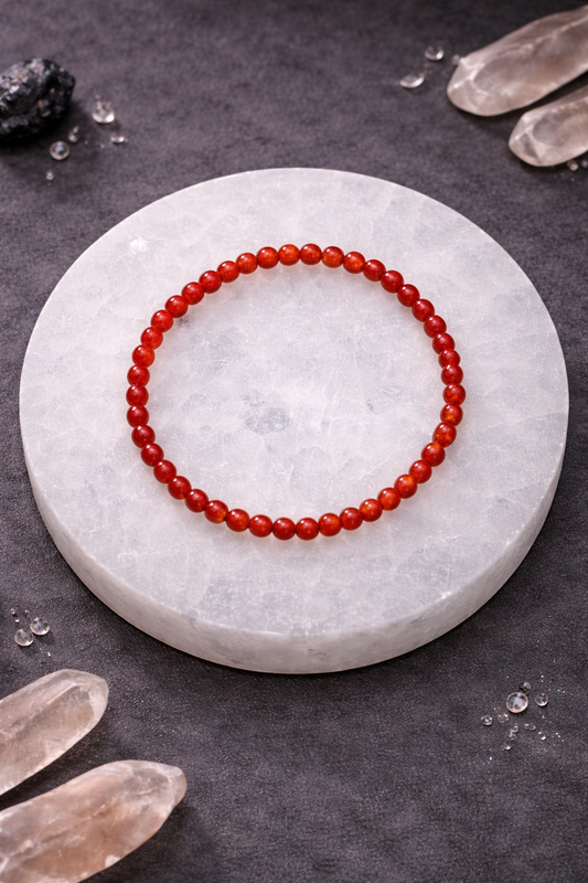 Pulsera minerales elástica Ágata Cornalina