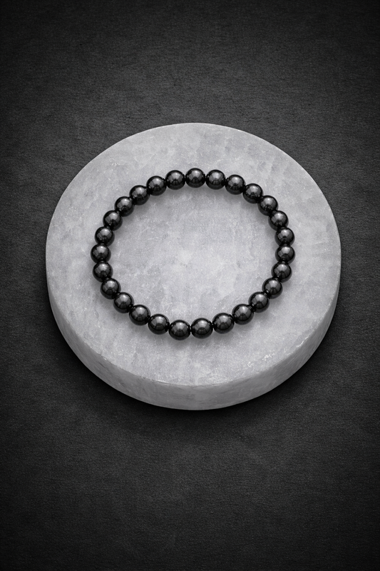 Pulsera mineral elástica Hematite