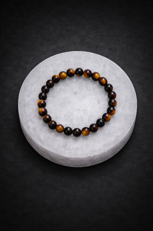 Pulsera mineral elástica Ojo de tigre