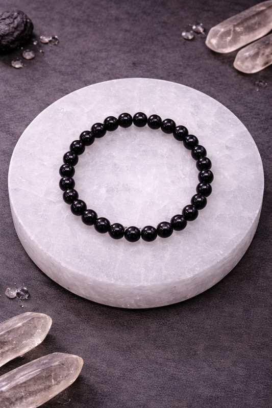 Pulsera minerales elástica Ónix